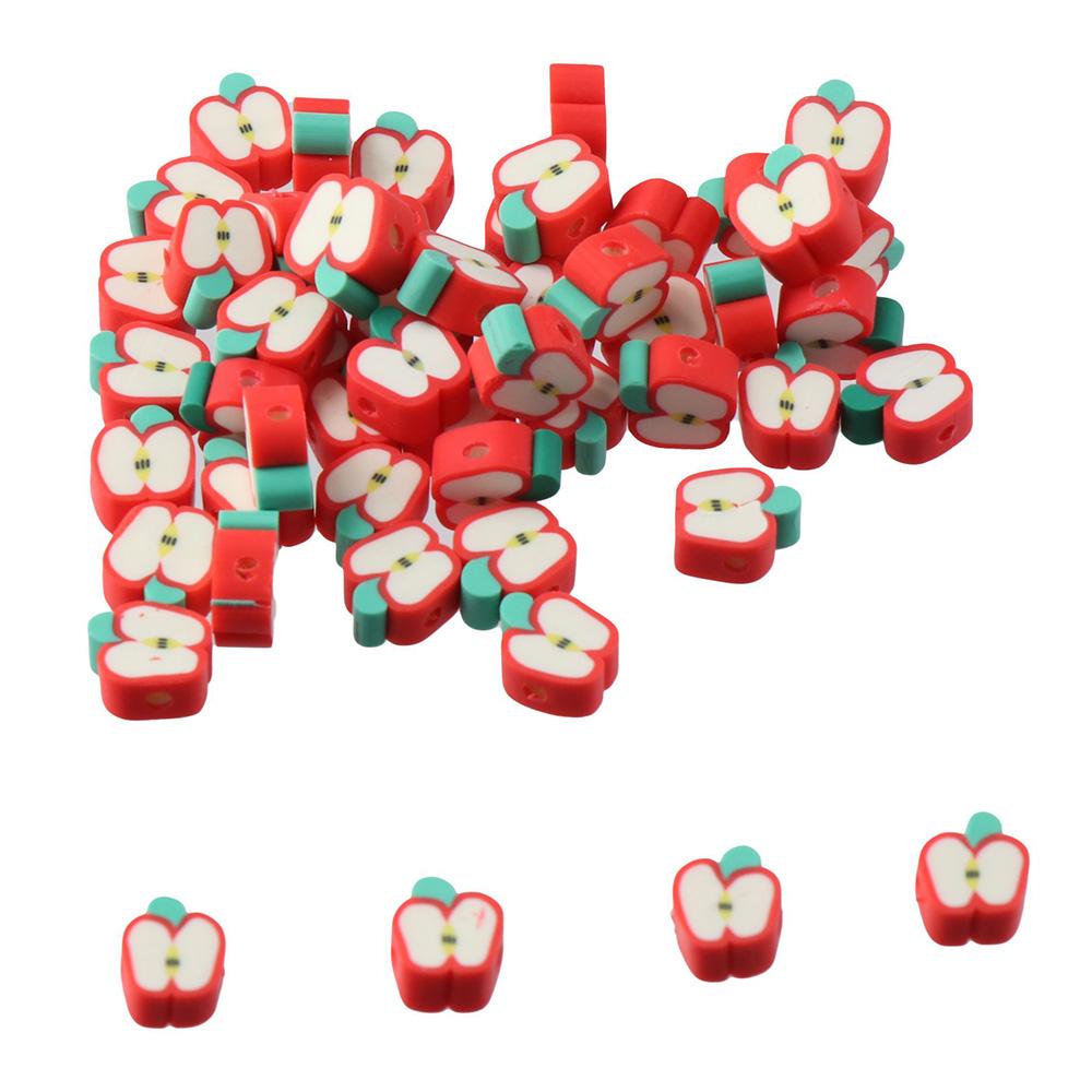 200pcs Crafts Fruit Theme Polymer Clay Beads 200pcs Shape Slice Spacer Beads Jewelry Making