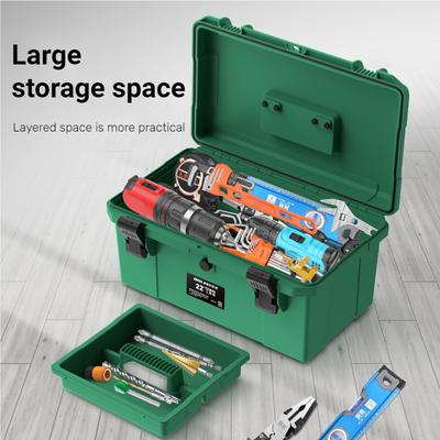 Portable Plastic Tool Box Waterproof Professional Multifunctional Electrician Storage Protective Shockproof Suitcase Tool Box