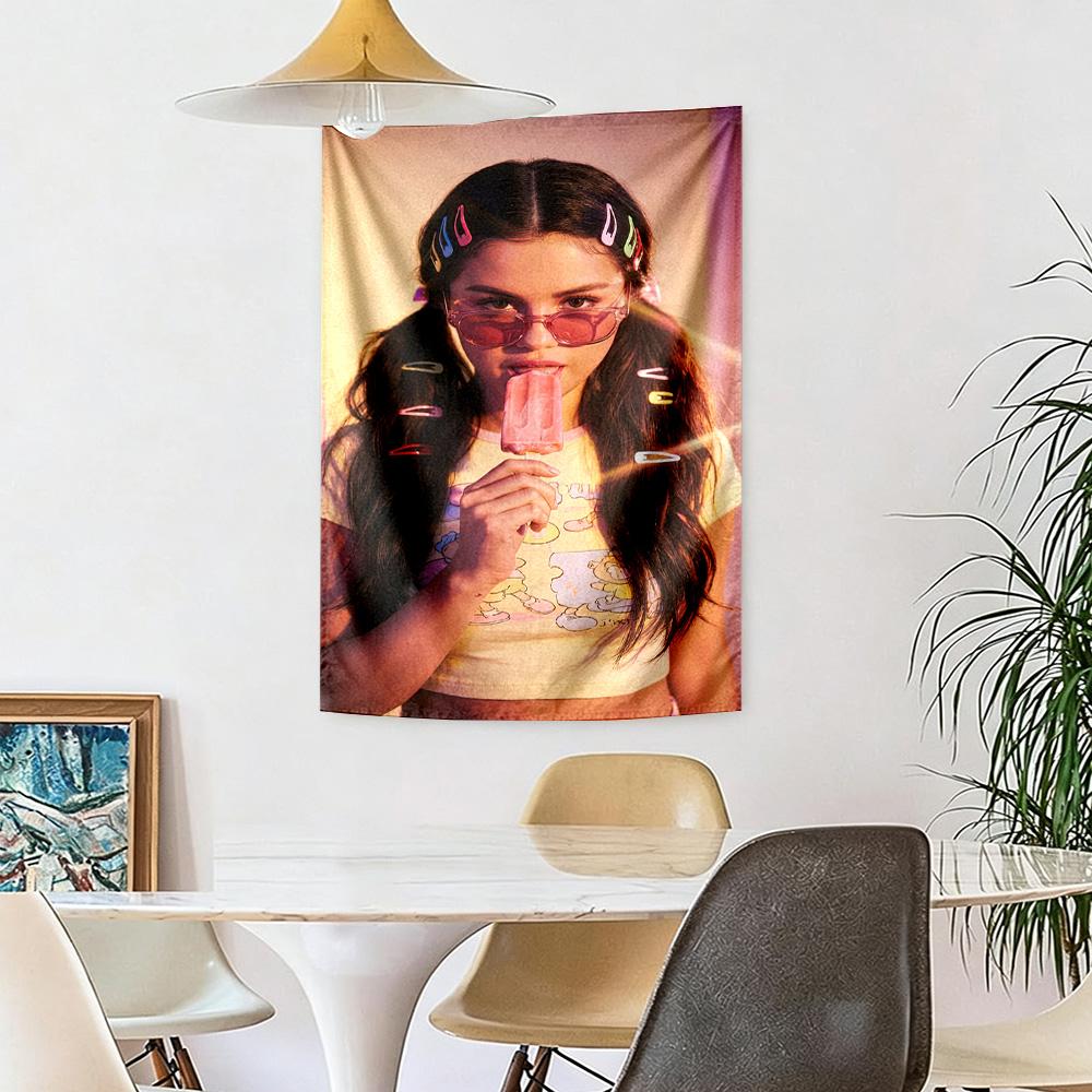 Selena Gomez1 Wall Decor Tapestry Art For Pet Memorial Birthdaywedding Party Backdrop Family Gift