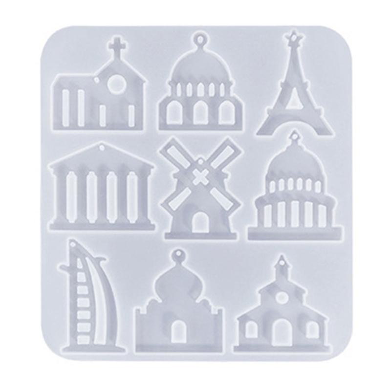 Crystal Resin Silicone Mold Geometric Mushroom Cloud Shaped Pendant Molds for Earrings Listing Ornament Making Charm DIY