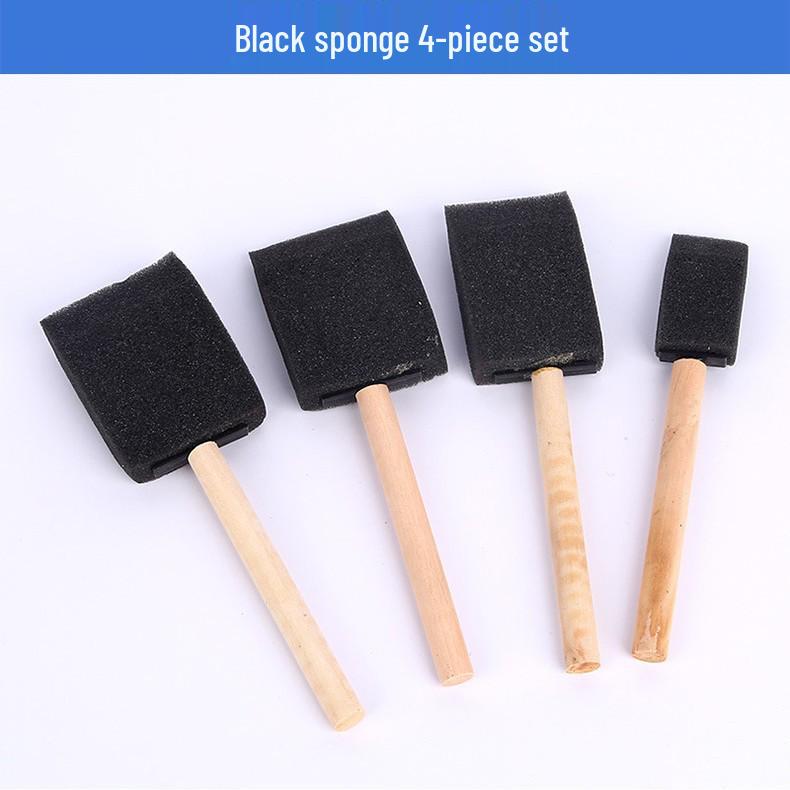 Kids' Painting Sponge Brush Set - 4 Mushroom Stamp Tools for Finger Painting Graffiti