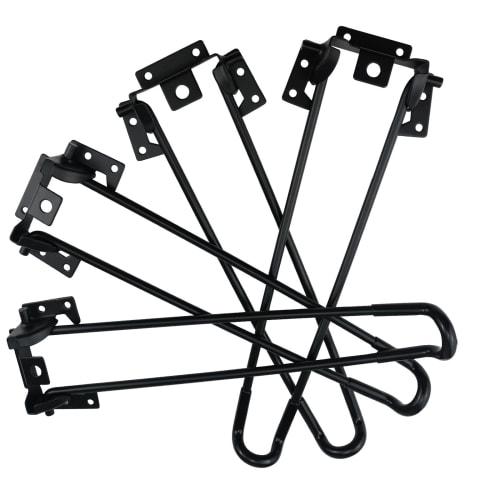 7Akiranoai Set of 4 Folding Table Legs, 32cm, Screws Included, Assembly Required, Folding Legs for Low Tables