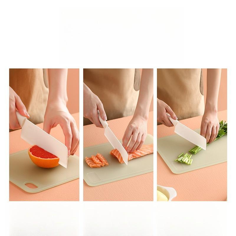 Double-sided Antibacterial Cutting Board, Kitchen Household Baby Food Chopping Board, Cutting Fruit Sticking Cutting Board