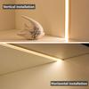 0.5m/1m 45 Degree Oblique Lighting LED Aluminum Profile Cabinet Recessed Hidden Linear Strip Light Closet Shelf Layer Bar Lamp