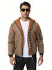 Men's Thick Solid Color Hooded Jacket for Spring, Autumn, and Winter - Air Force Style Casual Wear