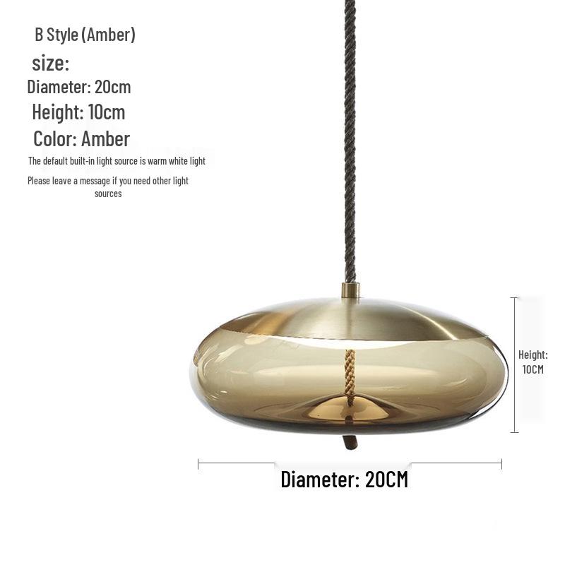 Postmodern Nordic Glass Pendant Lamp: Elegant Design for Living, Bedroom, or Dining Room