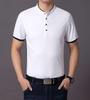 Men's Round Neck Cotton Casual T-Shirt - Solid Color Summer 2025