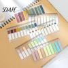 Study Note Classification Labels Index Sticker Tabs with Built-in Scale Ruler, Morandi Color Transparent Professional File Sorting PET Page