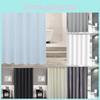 Waterproof Polyester Shower Curtain Set For Bathroom Divider And Water Barrier In Home