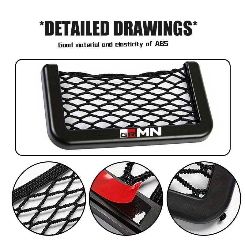 Car Storage Mesh Bag Organizer Net Pocket Sticker Trunk Storage Bag Accessories For Toyota GR MN Crown RAV4 Yaris Land Cruiser