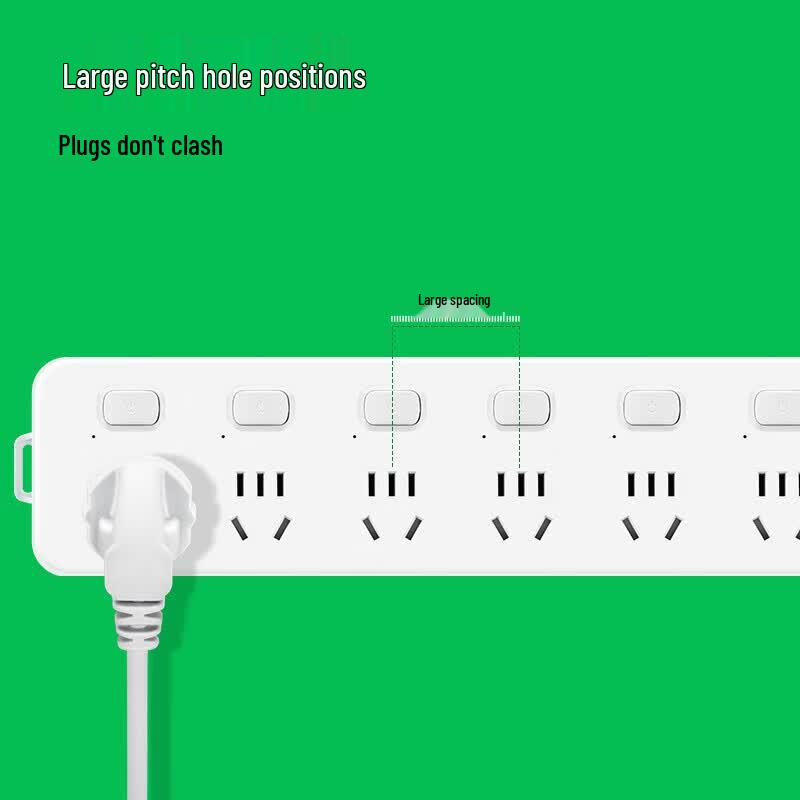 BULL GN-313 6-Outlet Individual Control Power Strip CN plug (adapter included)