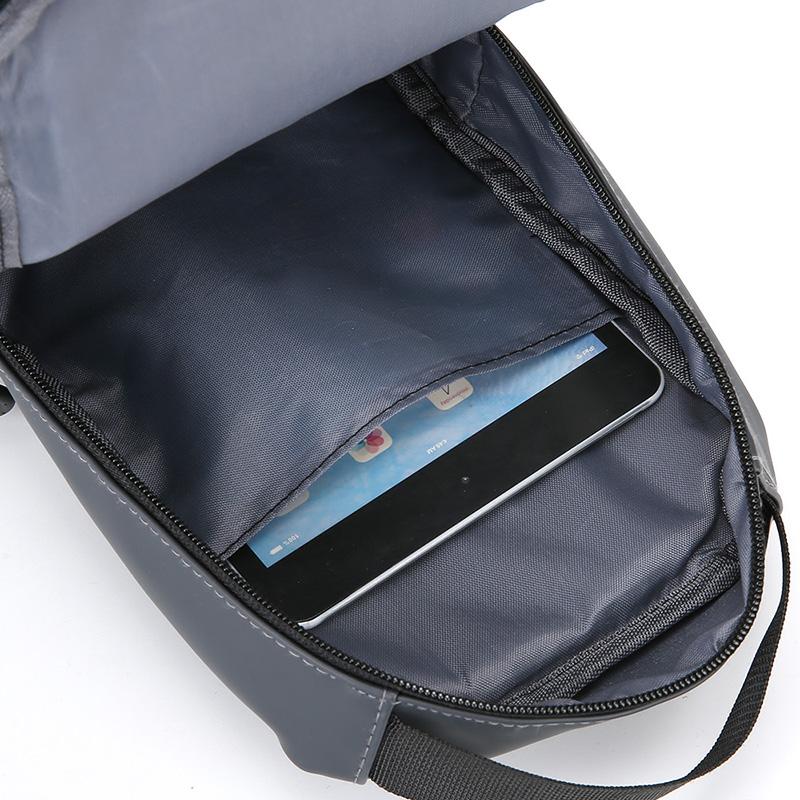 Męska torba crossbody w jednolitym kolorze, sportowa torba na klatkę piersiową na zewnątrz, torba na ramię o dużej pojemności dla dojeżdżających do pracy