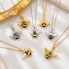 Necklace - Bee Butterfly Necklace - Accessory with Oil Droplets - Small-scale High-end Style - Collar Chain