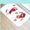 Halloween Cartoon Door Mat With Blood Footprint Pattern For Home Entryway Decor