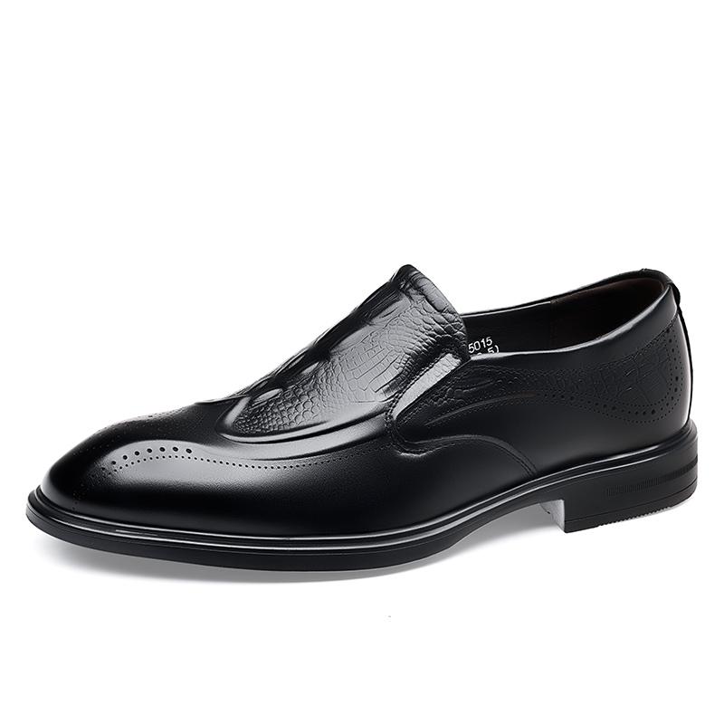 Klasyczne Markowe Biurowe Buty Wizytowe Męskie Skórzane Casualowe Buty Wysokiej Klasy Bankietowe Męskie Buty ze Szpiczastym Noskiem na Ślub