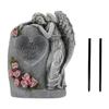 Solar Gartenstatue Outdoor Figur Figur Kondolenzgeschenk Gedenkgeschenk Friedhof Grabdekoration für Balkon
