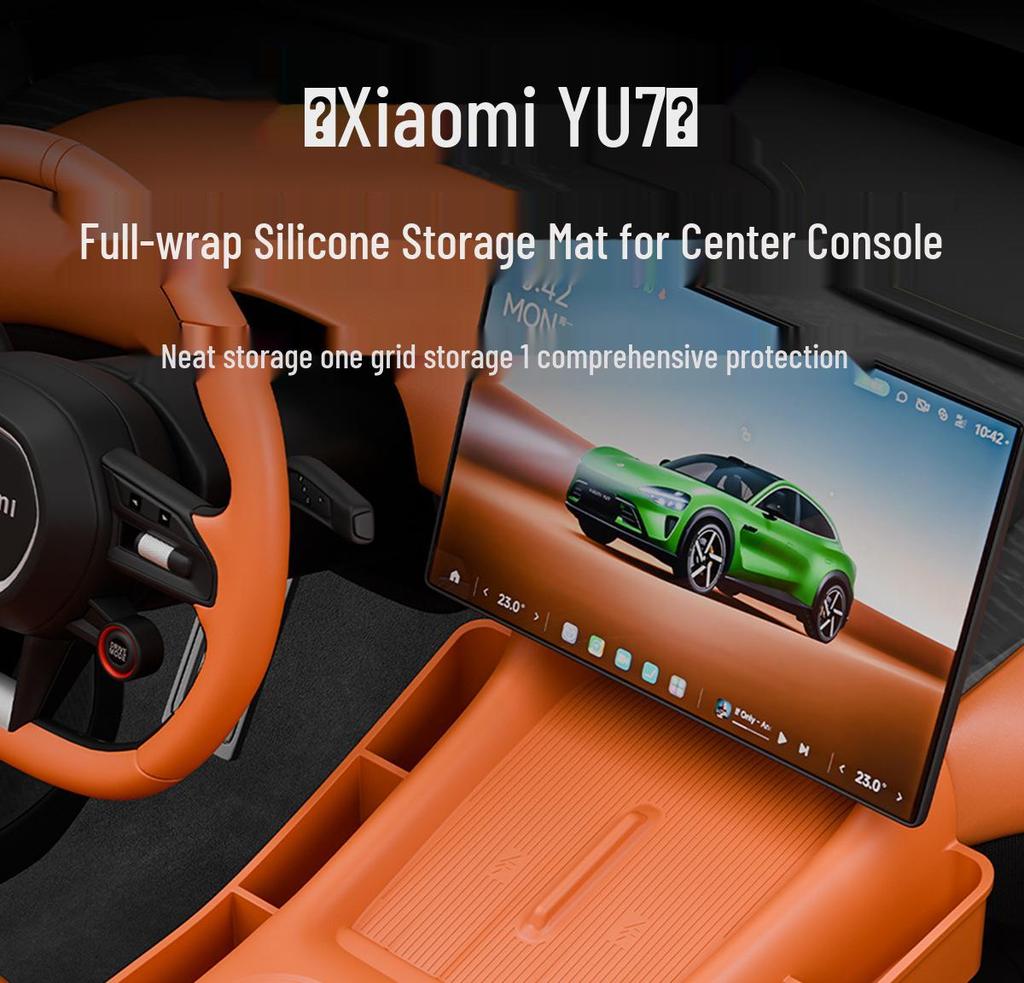 Anti-Slip Console & Cup Holder Mat for Xiaomi YU7 - Interior Upgrade & Protection