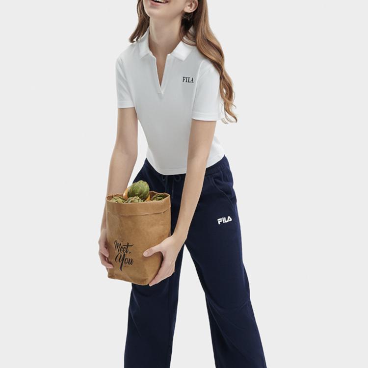 New FILA Polo Shirt Women's Standard White F51W429102F-WT