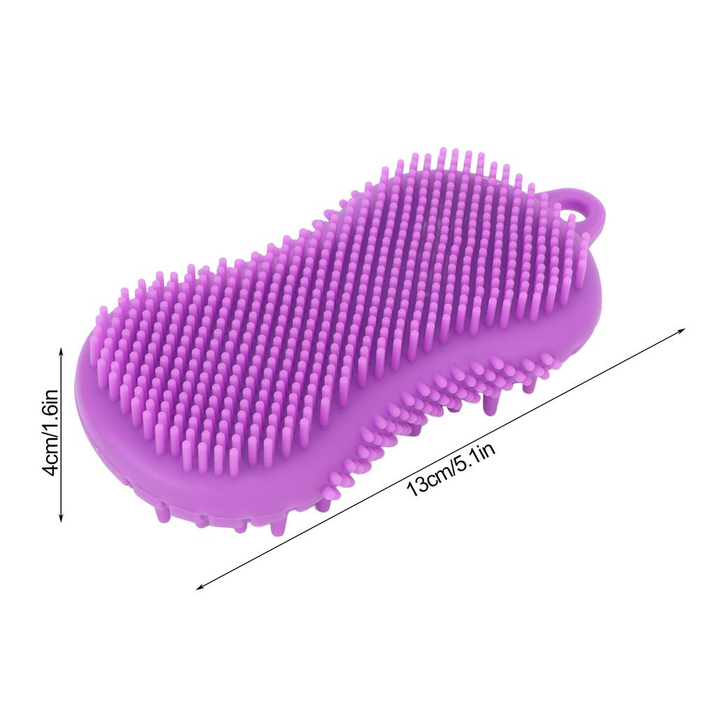 Body Bath Brush Soft Silicone Double Sided Exfoliates Dead Skin Promote Circulation Shower Massage Brush