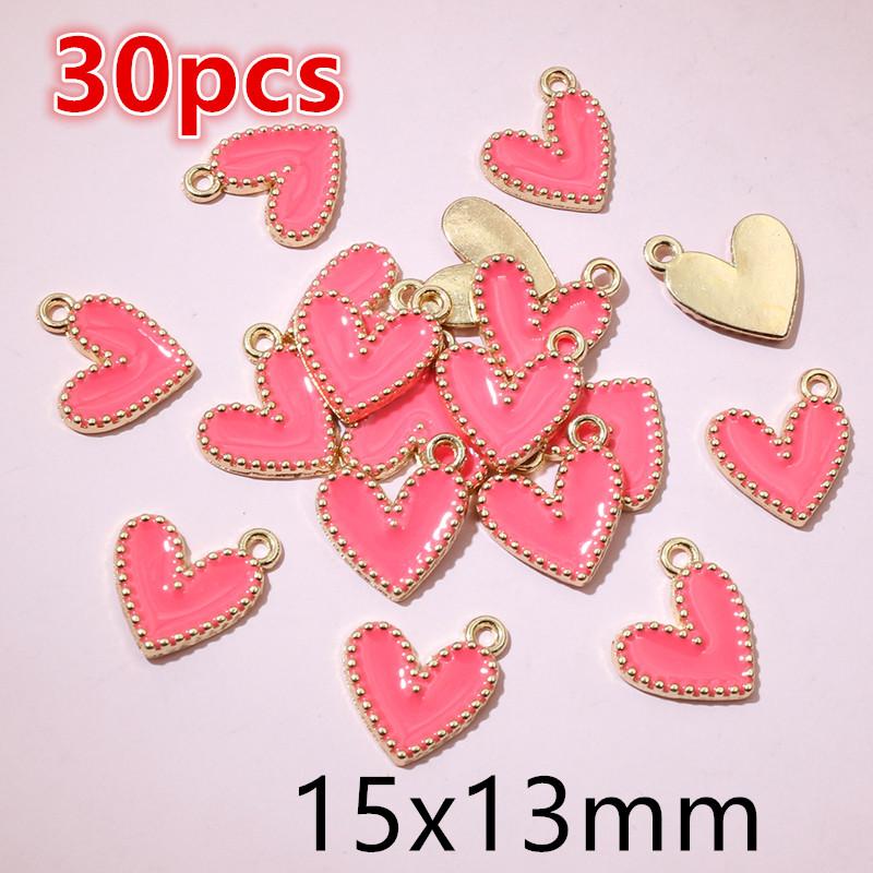 30-50Pcs 9x10mm/15x13mm Small Alloy Heart Charms Cute Love Pendants For DIY Bracelet Necklaces Jewelry Making Accessories