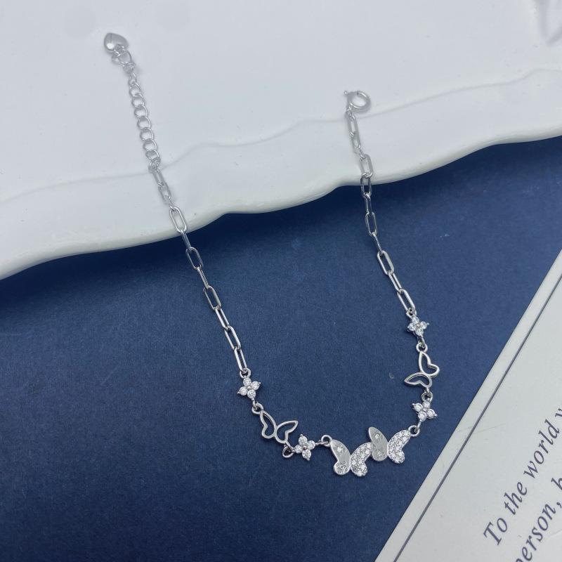 Butterfly S925 Silver Bracelet - Exquisite Light Luxury Jewelry Gift for Women