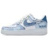 Nike Air Force 1 Pelle di Mucca Resistente all'Abrasione Scarpe da Skateboard Basse da Uomo Bianco Blu CW2288-111(Team260-QD)