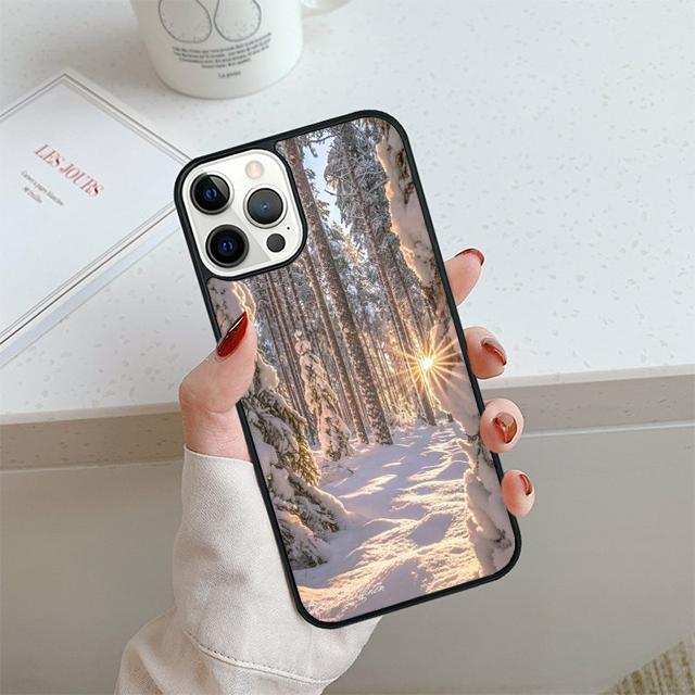 Winter Landscape Phone Case For iPhone 17 Air 13 12 14 15 16  Cover For Apple 14 15 16 Pro Max 6S Plus Coque
