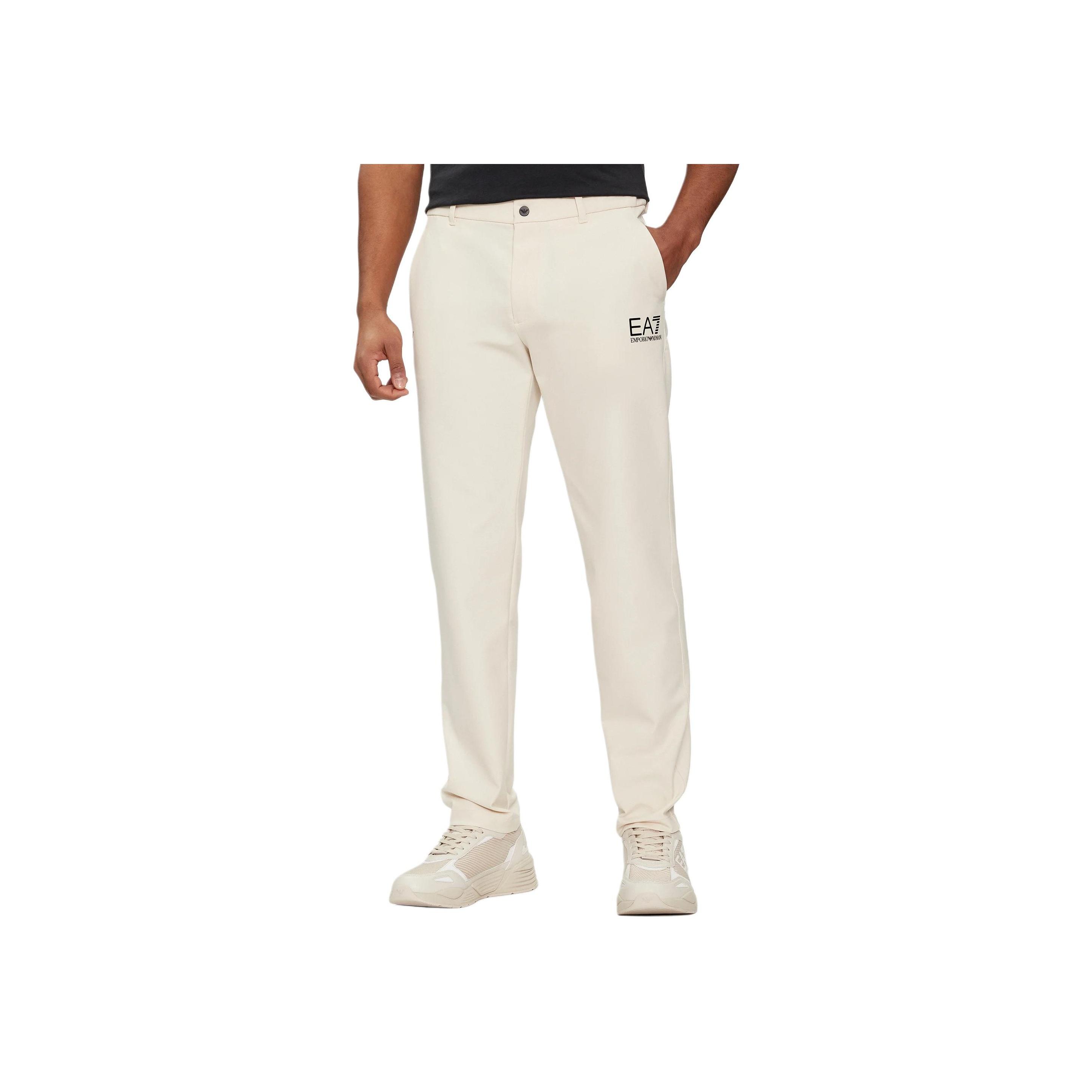 

Emporio Armani Solid Color Letter Print Mid-Rise Zipper Casual Pants Men bottoms White 3DPP01-PNFRZ-1946 L