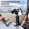 Multifunctional Magnetic Clip-On Cell Phone Holder Adjustable Selfie Holding Airplane Phone Stand Foldable Travel Desk Support