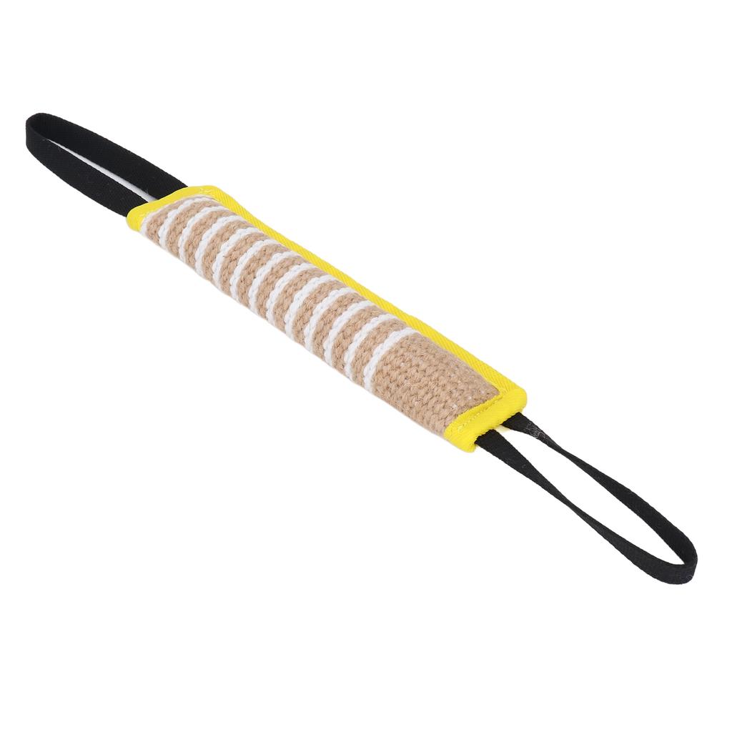 Dog Bite Pillow Tear Resistant Linen Interactive Puppy Training Tug Toy with Reflective Handle for Medium to Large Dogs