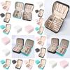 Portable Pu Small Jewelry Box Elegant And Compact Ideal Gift For Rings Earrings Necklaces White