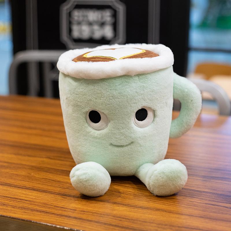 Zu 2030Cm Latte Art Coffee Cup Plush Toy Cute Home Kitchen Decor Matcha Flavor Drink Tea Soft Dolls