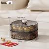 2-Layer Transparent Divided Serving Tray with Lid
