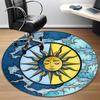 1pc Sun Moon Office Round Area Rug,  Mat Suitable For Office, Under Office Chairs Bedroom Living Room Home Decor, Room Deco