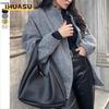 Chaquetas y Abrigos Casuales Vintage para Mujer Estampado de Color Sólido Otoño Invierno Manga Larga Diseño Único