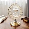 1pc, 30-Minute White Sand Timer, Antique-Inspired 720° Rotating Hourglass, Metal & Glass Vintage Sand Clock for Office, Desk, Home Decor