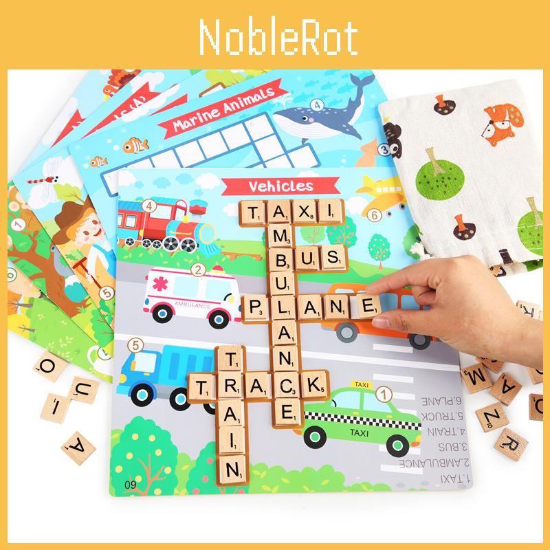 Kids Wooden Word Filling Toy For Preschool Educational Toy For Language Skills