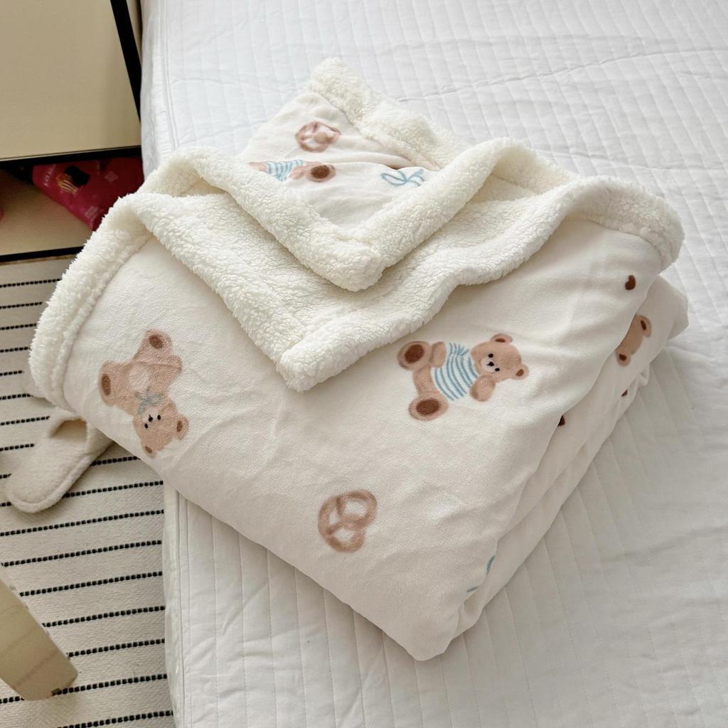 Milk Velvet Multifunctional Blanket: Perfect for Office, Nap, Sofa, Dorm, or Car Use.