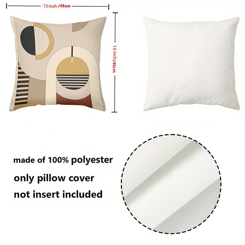 Modern Geometric Patterned Throw Pillow Set Decor Polyester Pillowcase, Sofa Decorative Cushion Cov Headboard Pillow