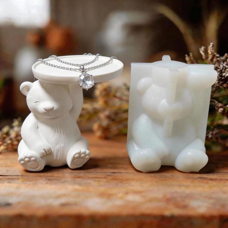 Flexible Silicone Bear Mould Suitable For Candle Plasters And Soap Creation