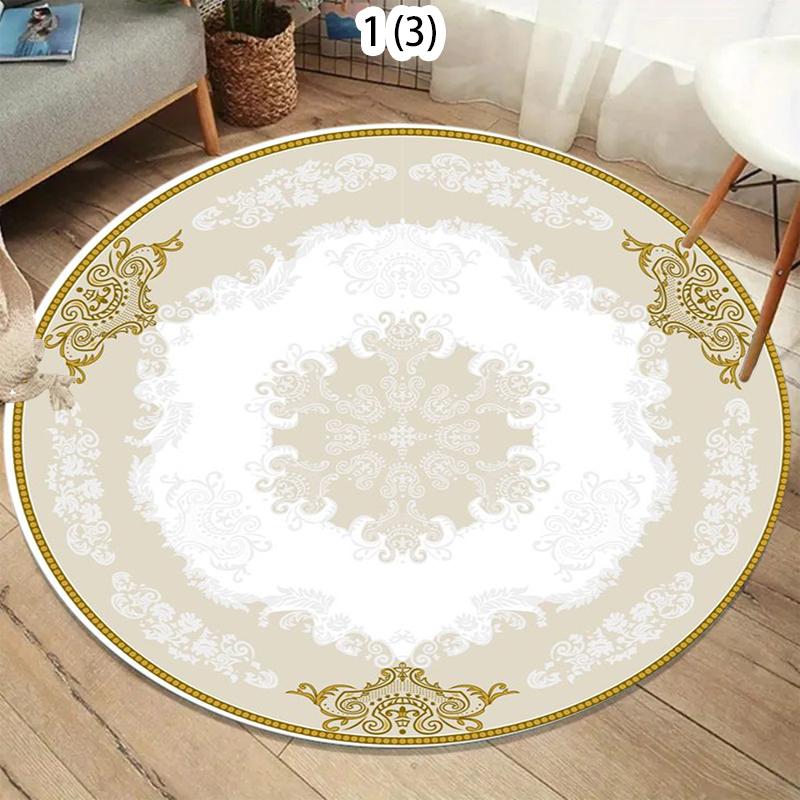 

Round Carpet Soft and Unique Bohemian Patterned Carpet Anti Slip Indoor Carpet Living Room Sofa Bedroom Carpet 80cm x 80cm