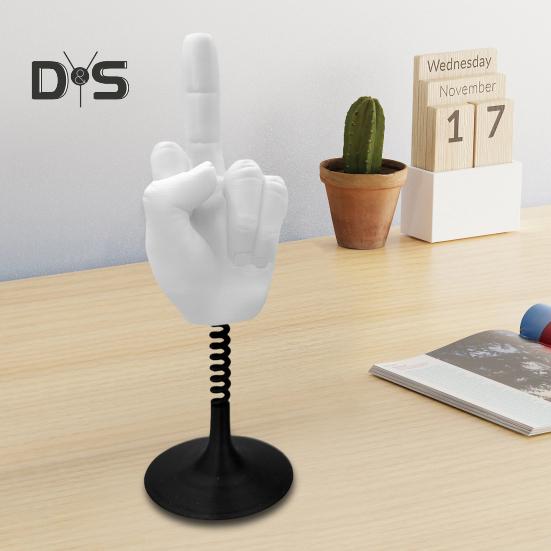 Giocattolo da scrivania elastico dito medio antistress divertente decorazione 3D per dita regalo scherzo esilarante per ufficio casa e scrivania