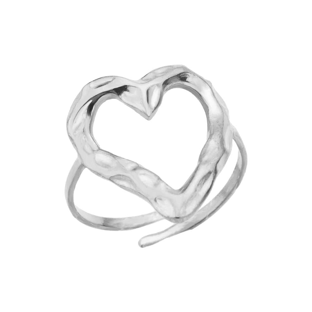 Zircon Little Heart Rings For Women Minimalism Heart Ring Stainless Steel Finger Dainty Ring Valentine Gifts