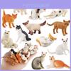 Mini Cat Figurine Set With Realistic Plastic Design For Collectors And Cat Enthusiasts