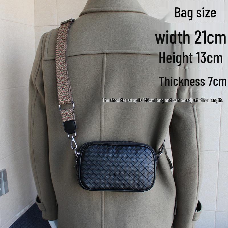 Korean Soft Leather Retro Crossbody Bag - Unisex Large Capacity Pillow Design for iPad