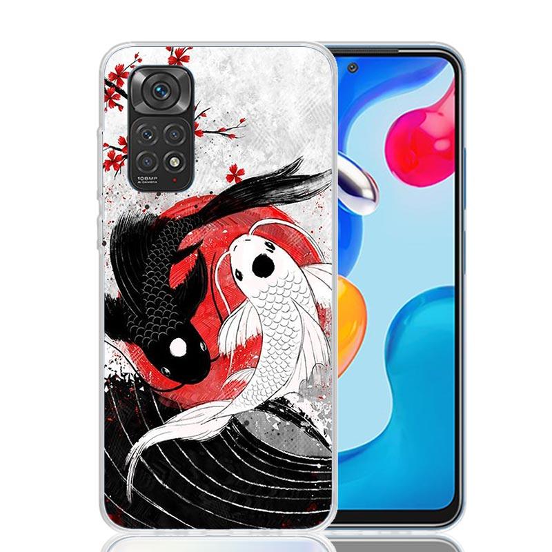 Japan Koi Fish Yin Yang Art Phone Case For Xiaomi Redmi Note 14 13 14S 12S 12 11S 11T 11E Pro Plus 10S 10 9S 9 Art Customized Co