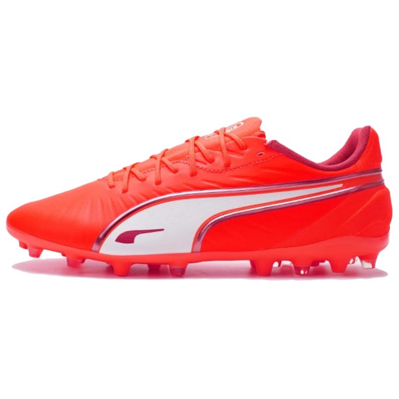 

Puma King Fashion Универсальный Mg (Резиновый короткий стержень) Мужские футбольные бутсы с амортизацией из полиуретана, оранжево-красные 108319-01 42.5