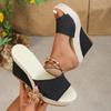 Women Wedges Slippers  Summer  High Heels Women Sandals Shallow Outdoor Beach Platform Slippers Comfortable Slides Women