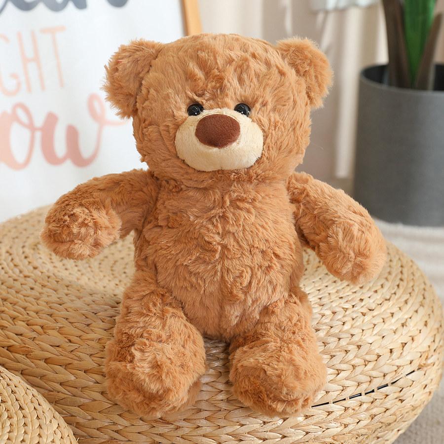 Neues dreifarbiges Bären-Stofftier für Paare Teddybär Begleitpuppen Niedlicher kleiner Bär Plüschtier zum Verschenken