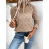 Women's Hollow Knitted Irt Thin Bat Sve Loose Fit Long Sve Round Simple Spring Faion Casual Wear